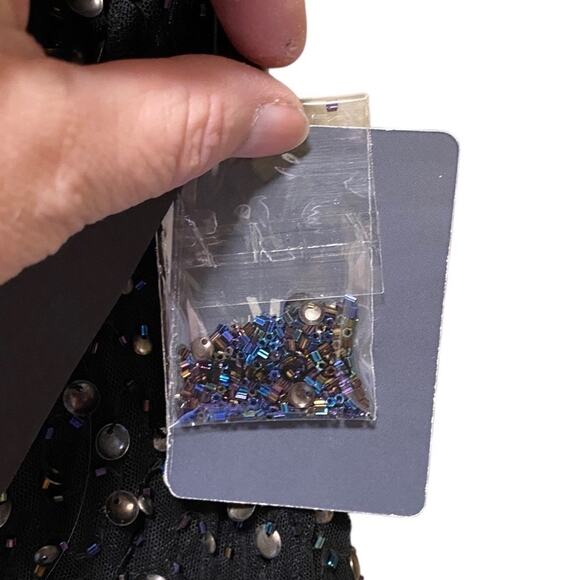 New MNG From Mango Dress Women’s Size 6 Asymmetrical Black Glitzy Evening Gown - Picture 10 of 16